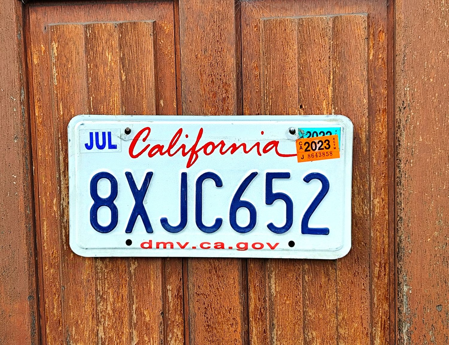 PLAQUE D&#39;IMMATRICULATION DE CALIFORNIE 