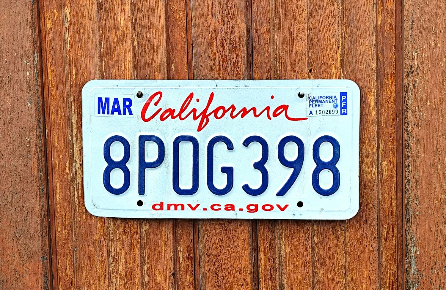 PLAQUE D&#39;IMMATRICULATION DE CALIFORNIE 