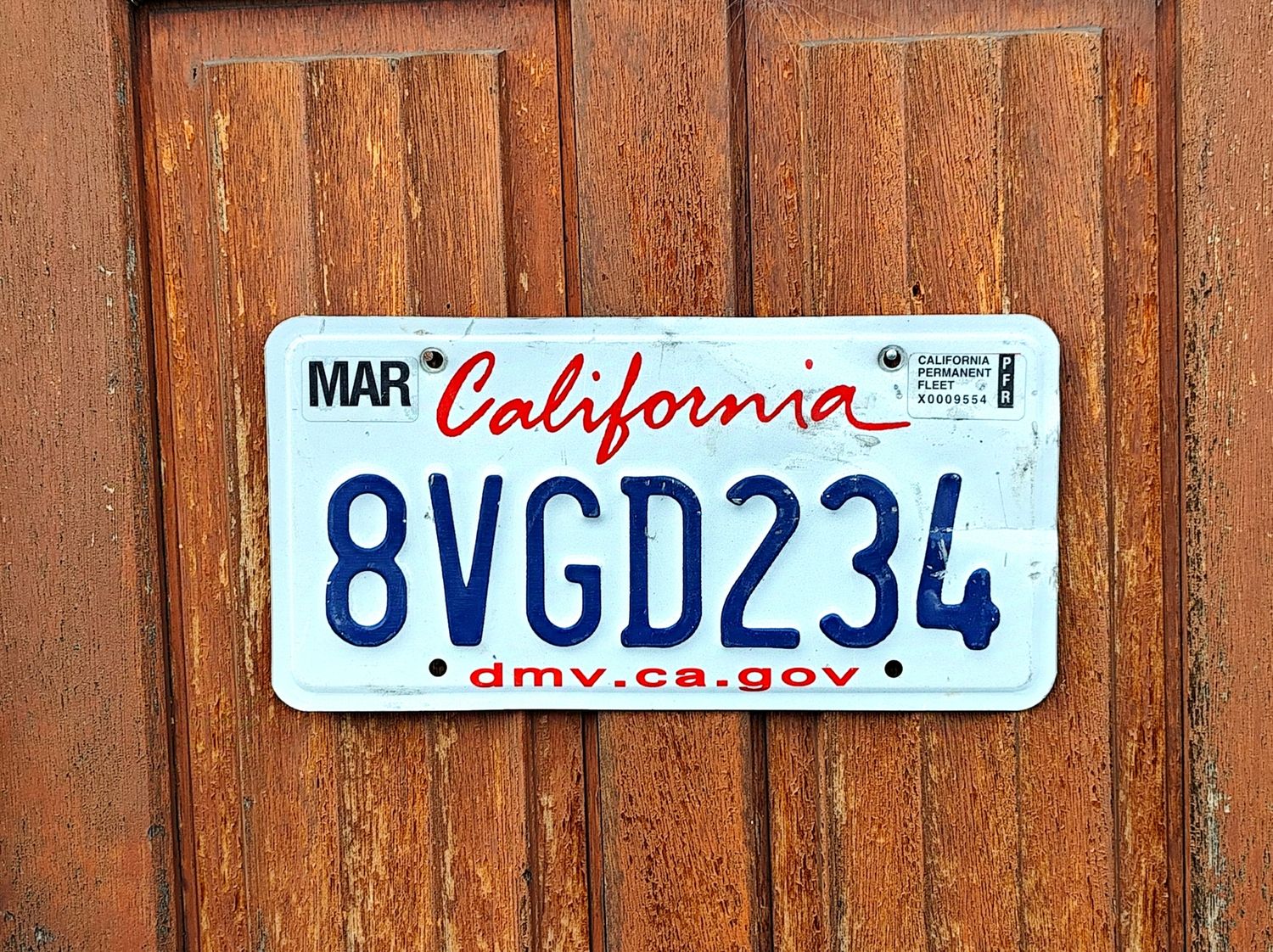 PLAQUE D&#39;IMMATRICULATION DE CALIFORNIE 
