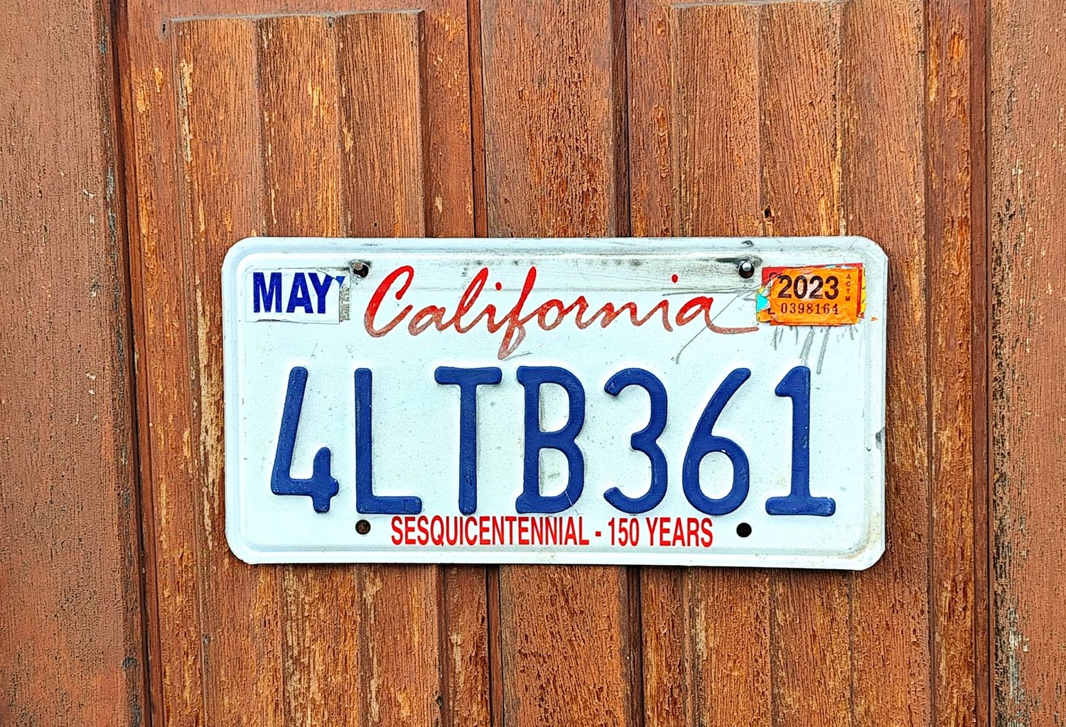 PLAQUE D&#39;IMMATRICULATION DE CALIFORNIE 