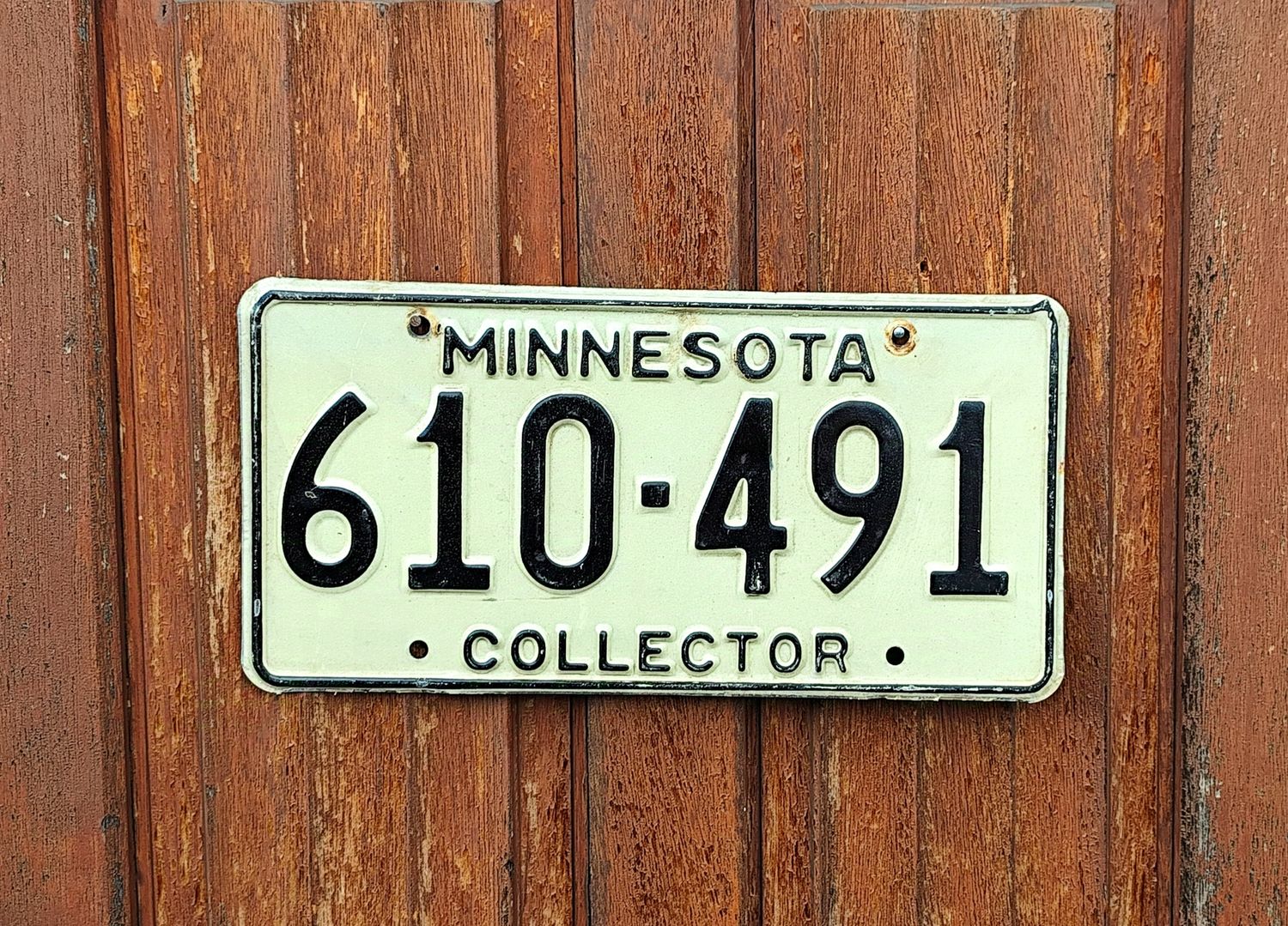 PLAQUE D&#39;IMMATRICULATION COLLECTOR  MINNESOTA 