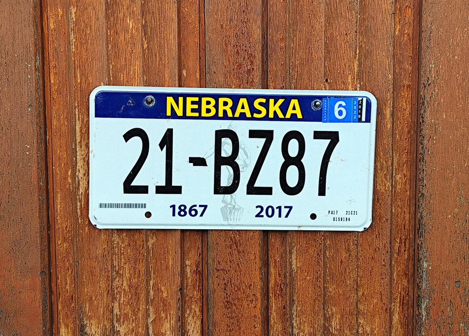 PLAQUE D&#39;IMMATRICULATION DU NEBRASKA 