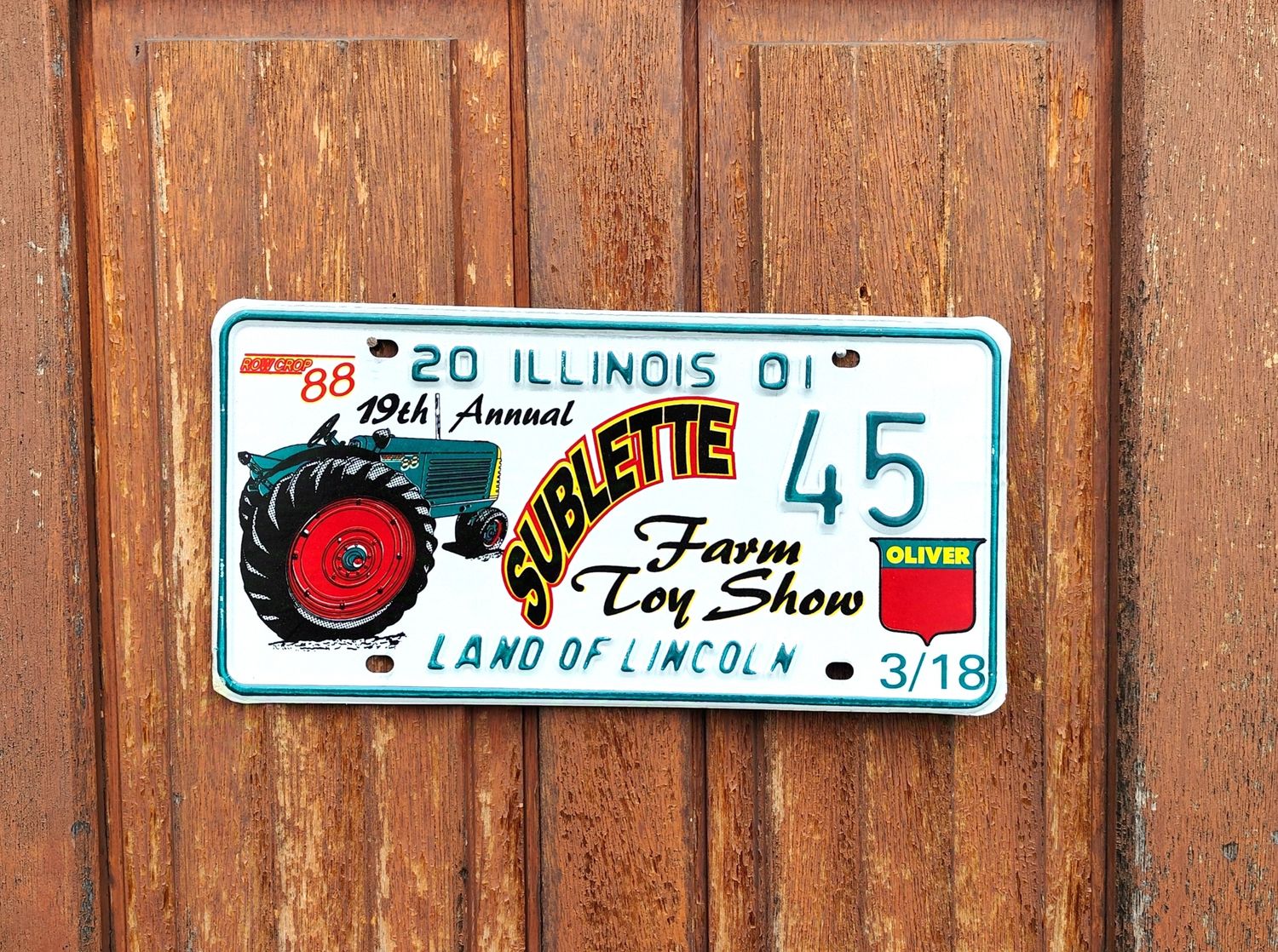 PLAQUE ILLINOIS SUBLETTE 