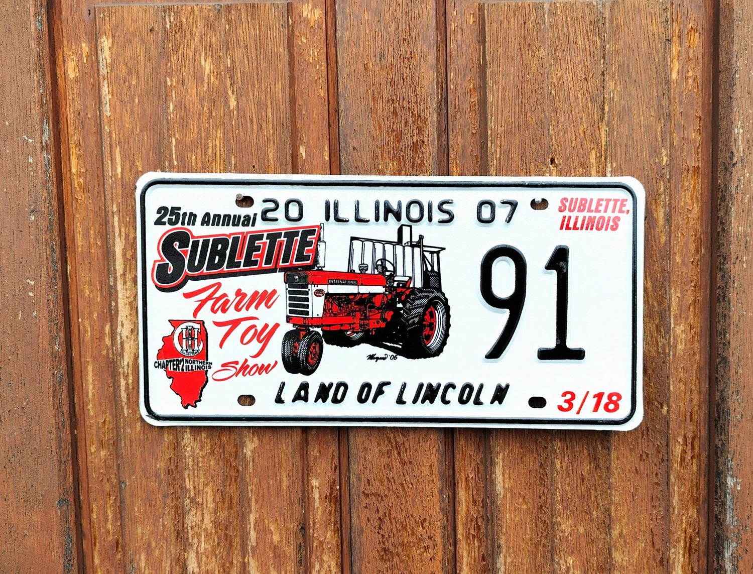 PLAQUE ILLINOIS SUBLETTE  FARM TOY (91)