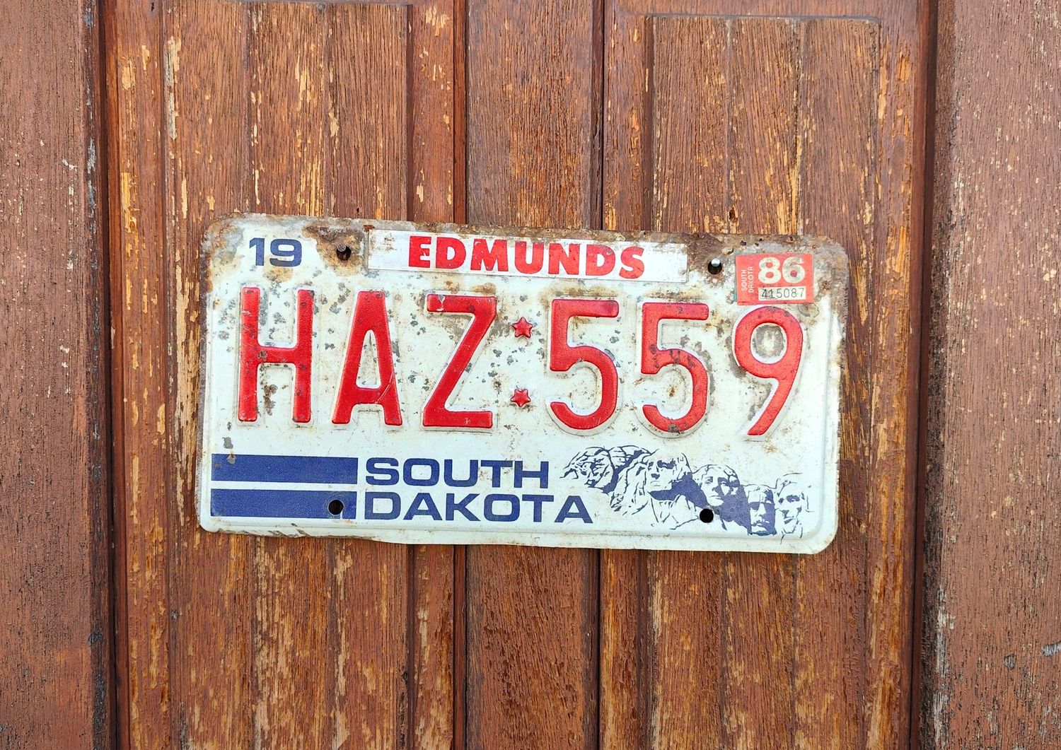 PLAQUE D&#39;IMMATRICULATION DU DAKOTA DU SUD 1980