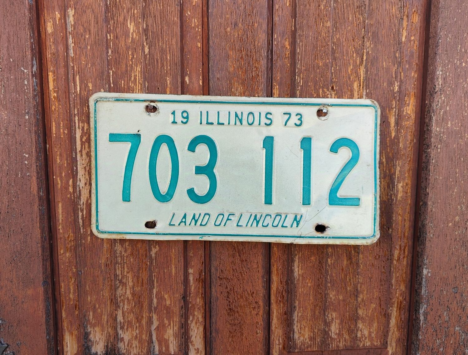 PLAQUE D&#39;IMMATRICULATION DE L&#39;ILLINOIS 