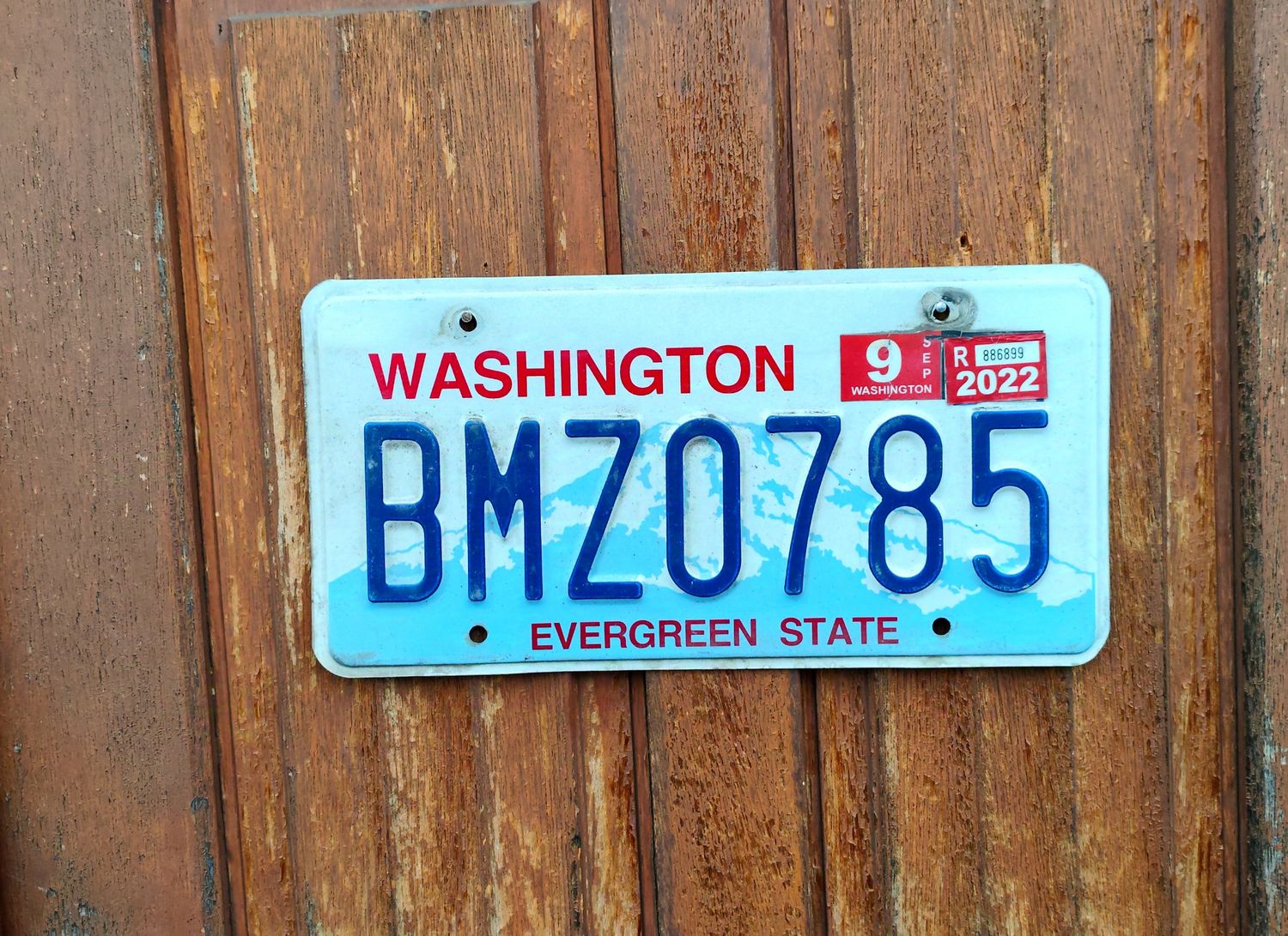 PLAQUE L&#39;ÉTAT DE WASHINGTON