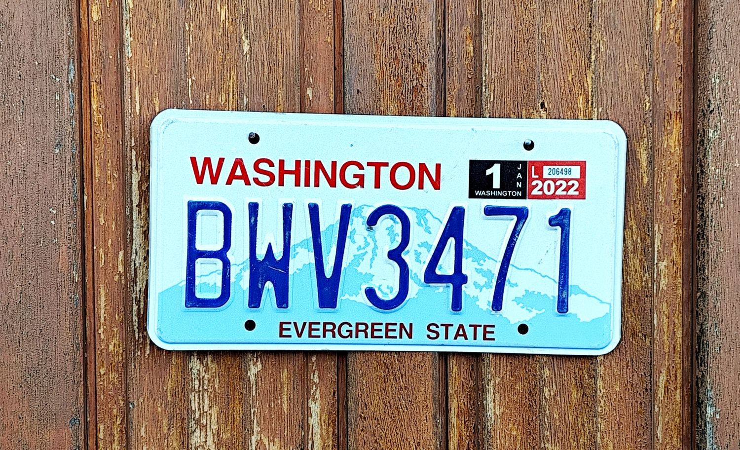 PLAQUE ETAT DE WASHINGTON