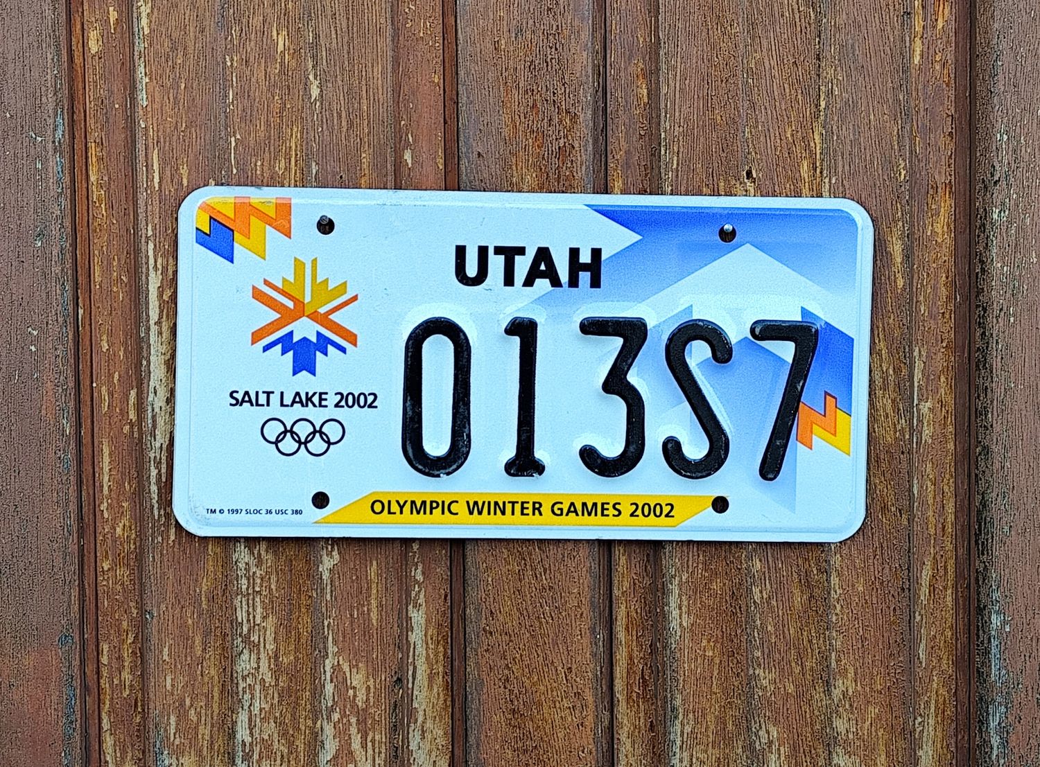 PLAQUE DE L&#39;UTAH JEUX OLYMPIQUES