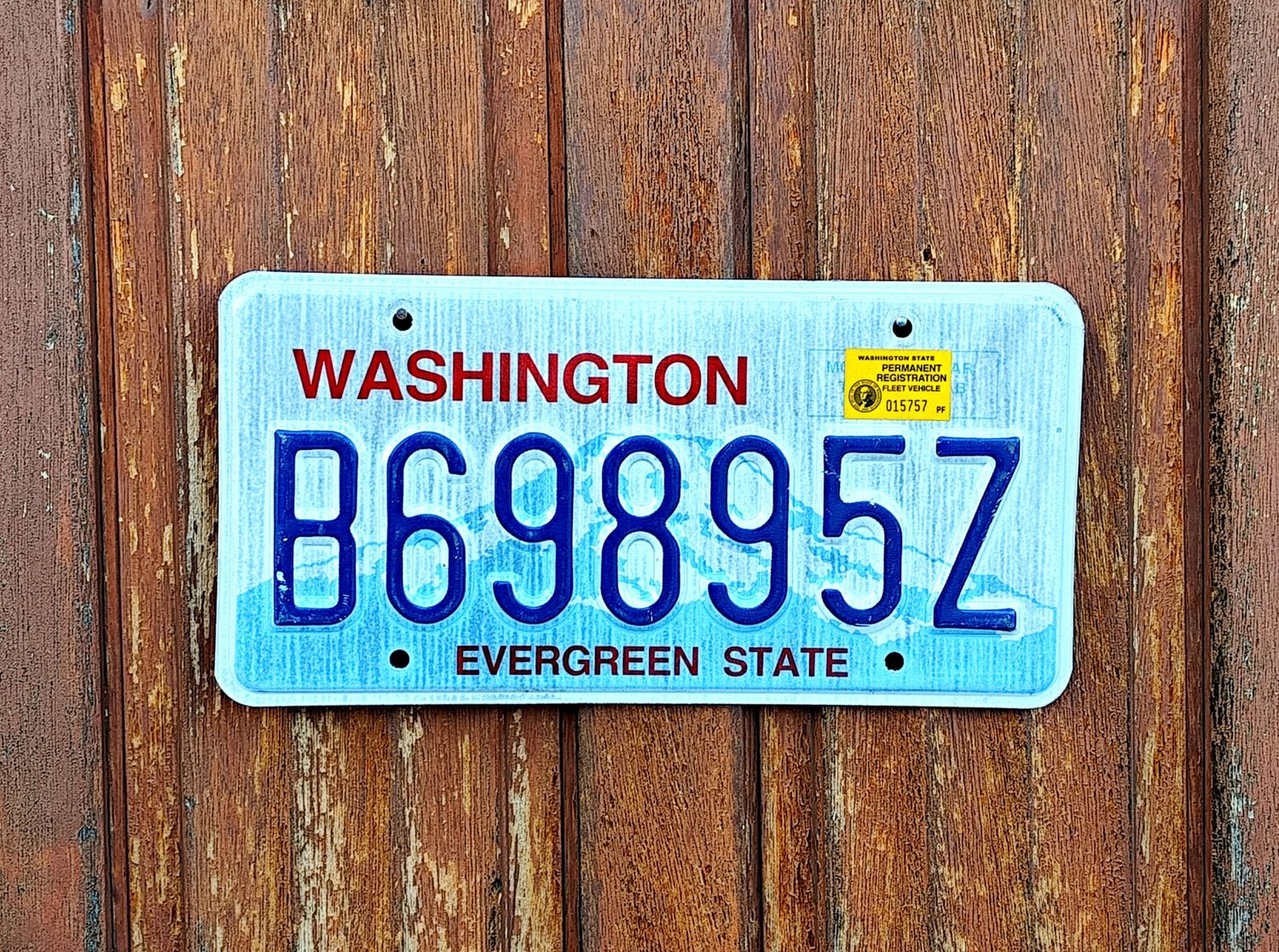 PLAQUE DE L&#39;ÉTAT DE WASHINGTON