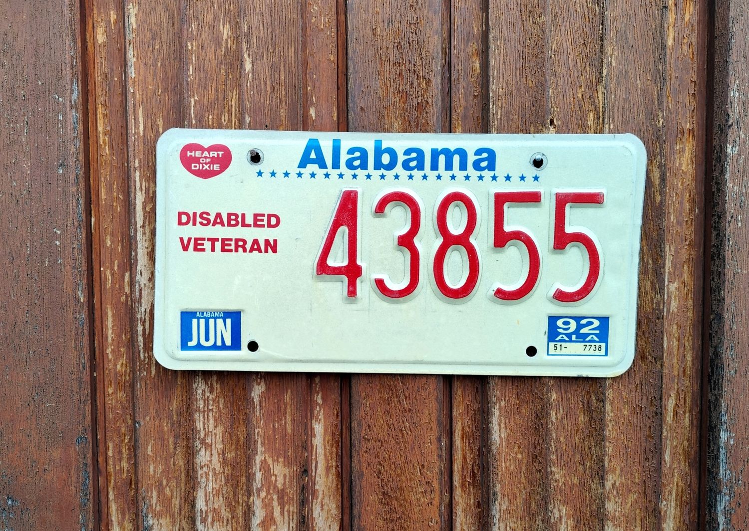 PLAQUE ALABAMA VÉTÉRAN