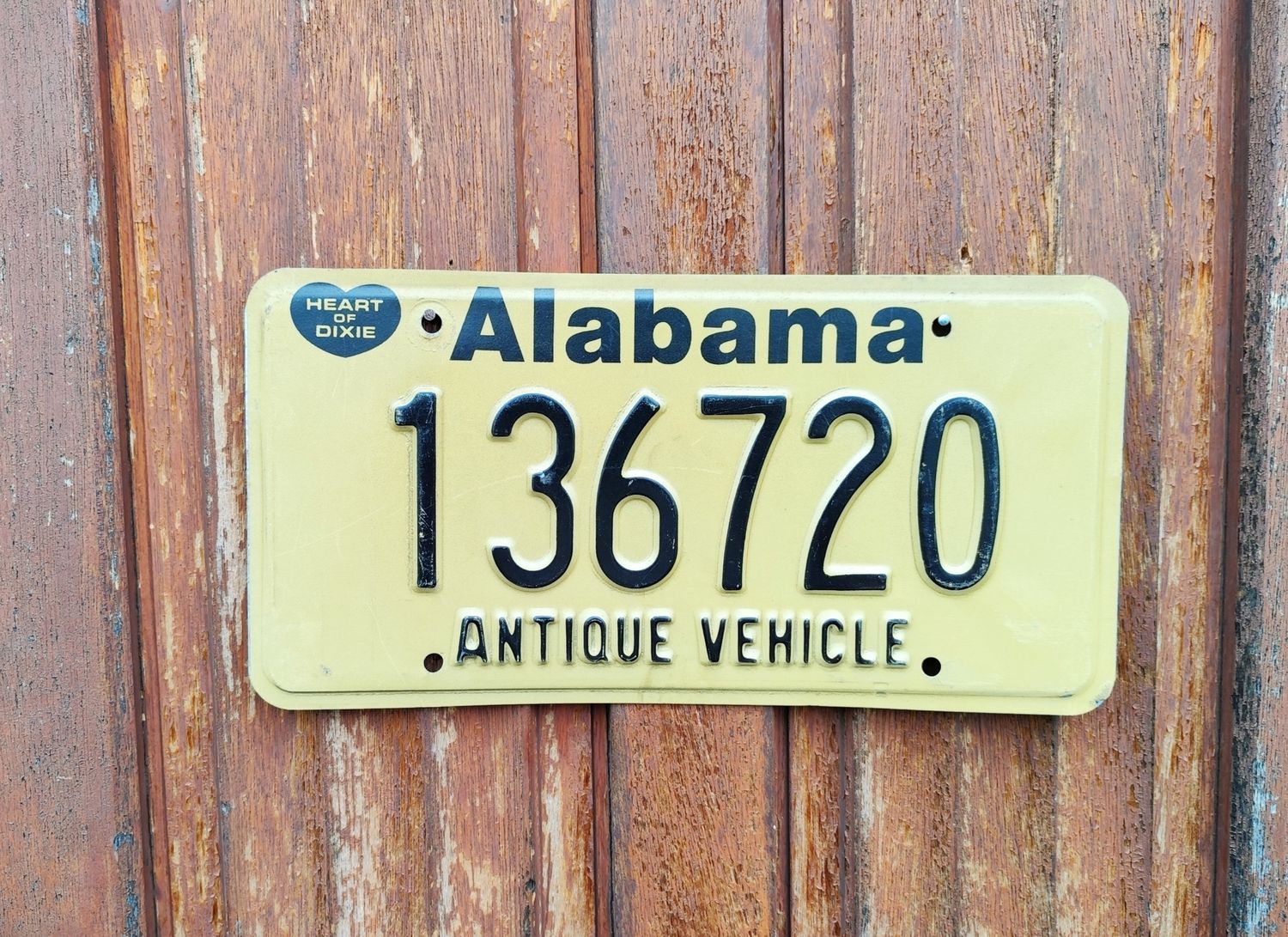 PLAQUE DE L&#39;ALABAMA ANTIQUE VEHICULE 