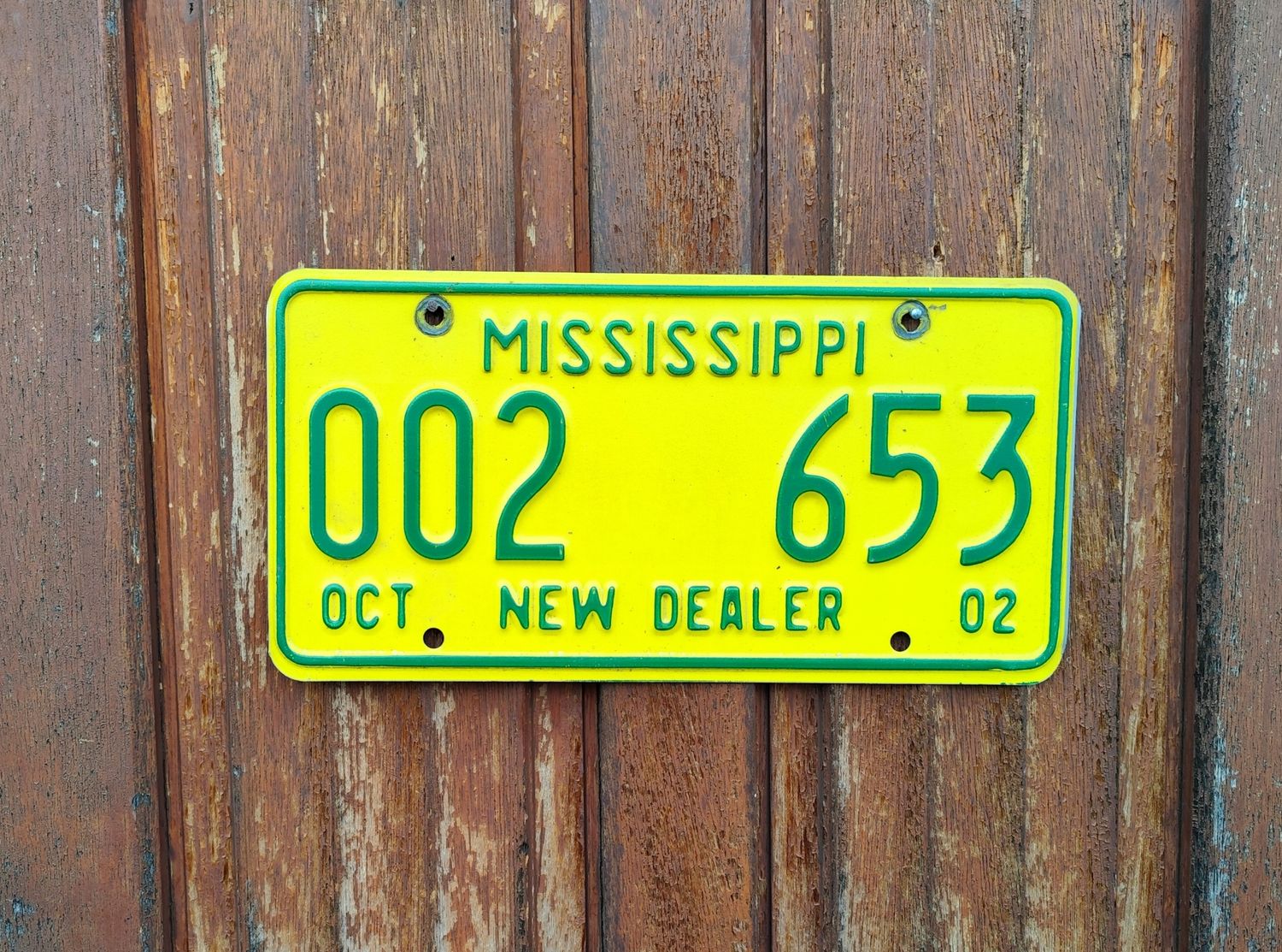 PLAQUE DE MISSISSIPPI 