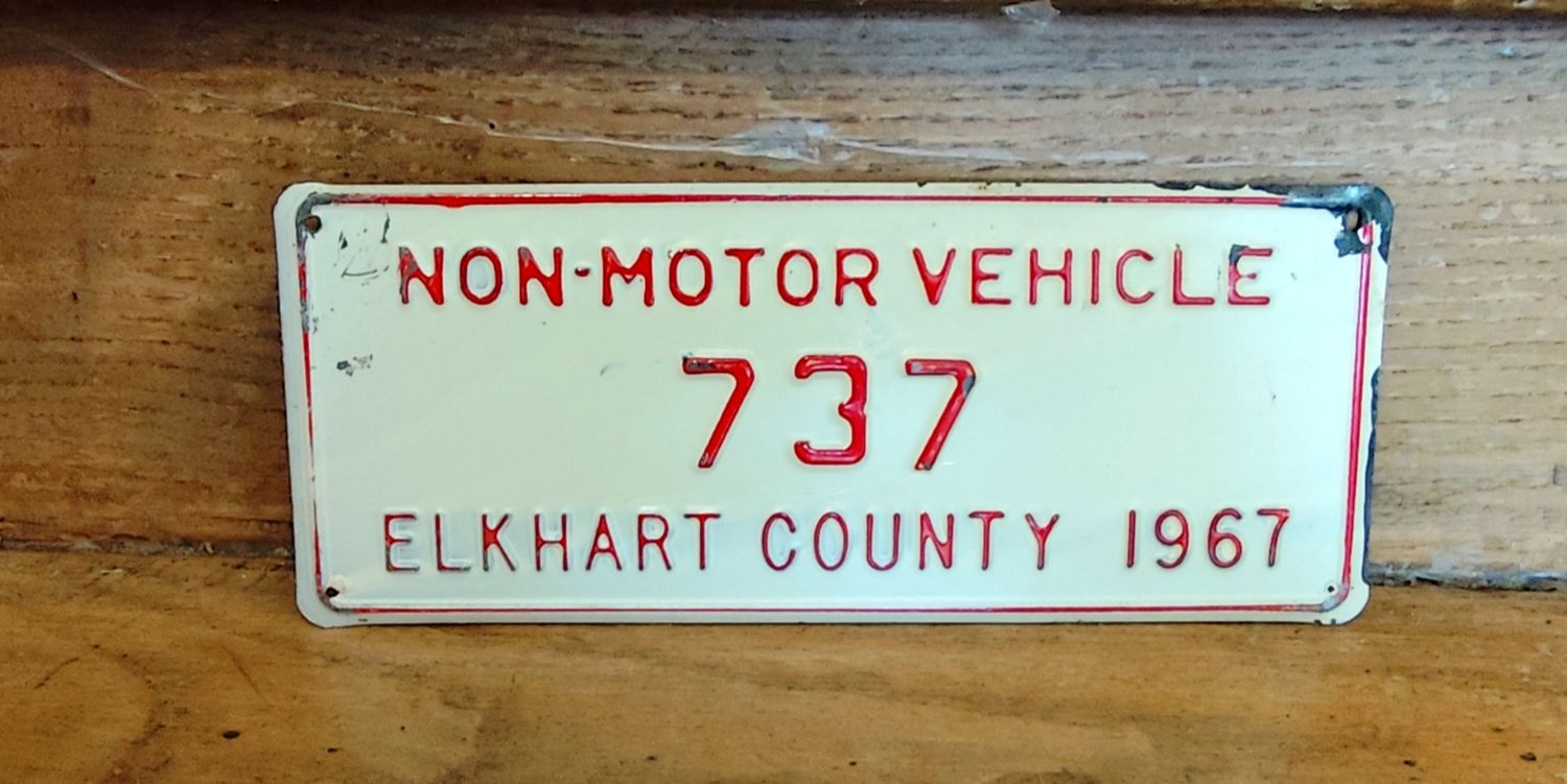 PLAQUE D&#39;IMMATRICULATION AMISH 1967