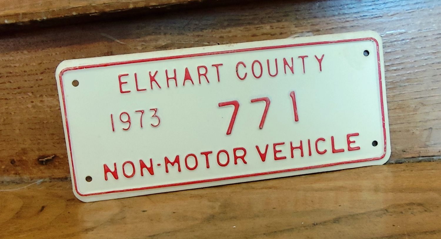 PLAQUE D&#39;IMMATRICULATION AMISH 1973