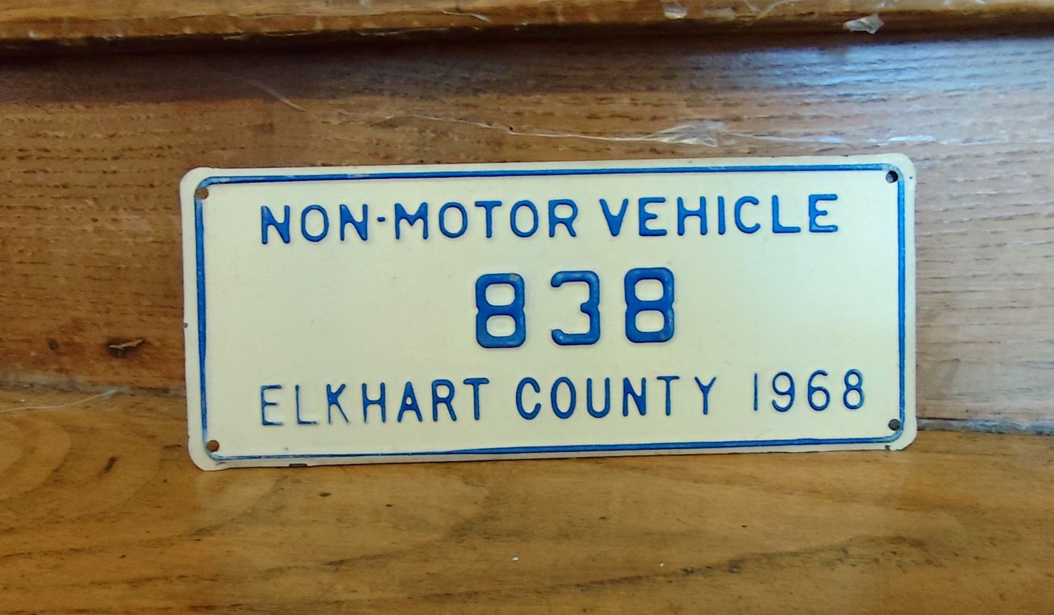 PLAQUE D&#39;IMMATRICULATION AMISH 1968