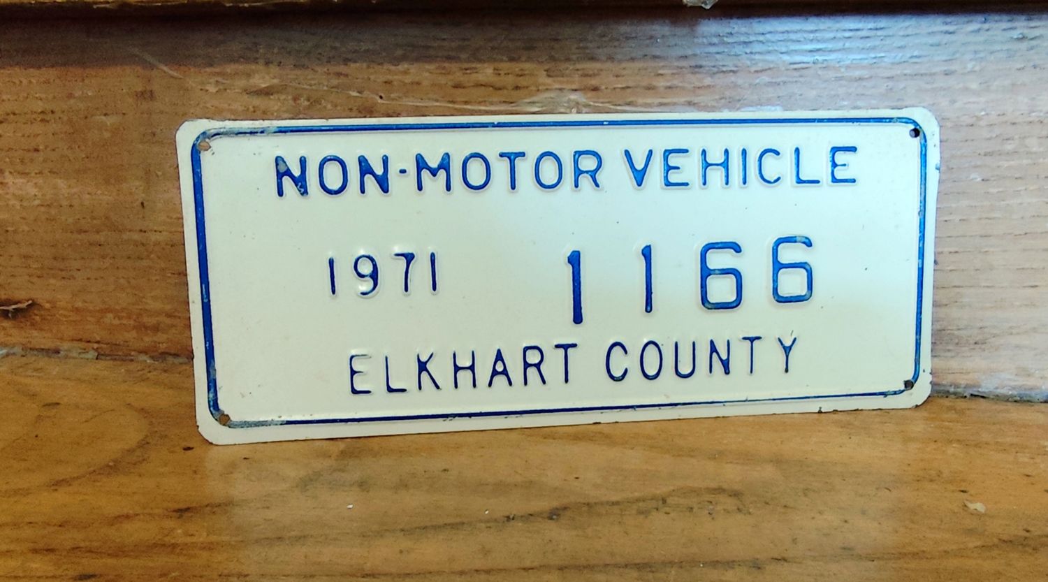 PLAQUE D&#39;IMMATRICULATION AMISH 1971