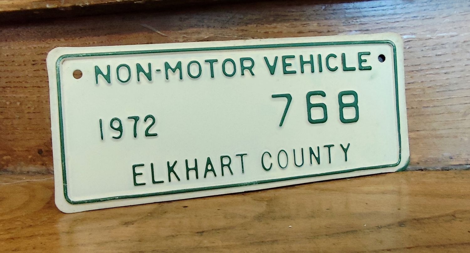 PLAQUE D&#39;IMMATRICULATION AMISH 1972