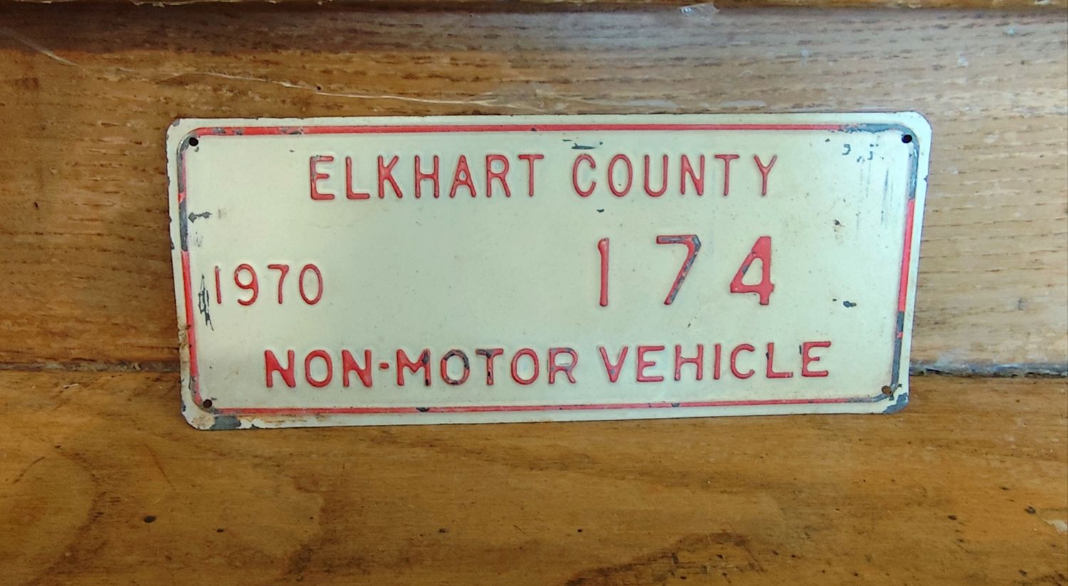 PLAQUE D&#39;IMMATRICULATION AMISH 1970