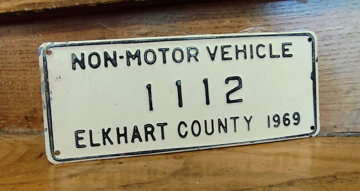 PLAQUE D&#39;IMMATRICULATION AMISH 1969