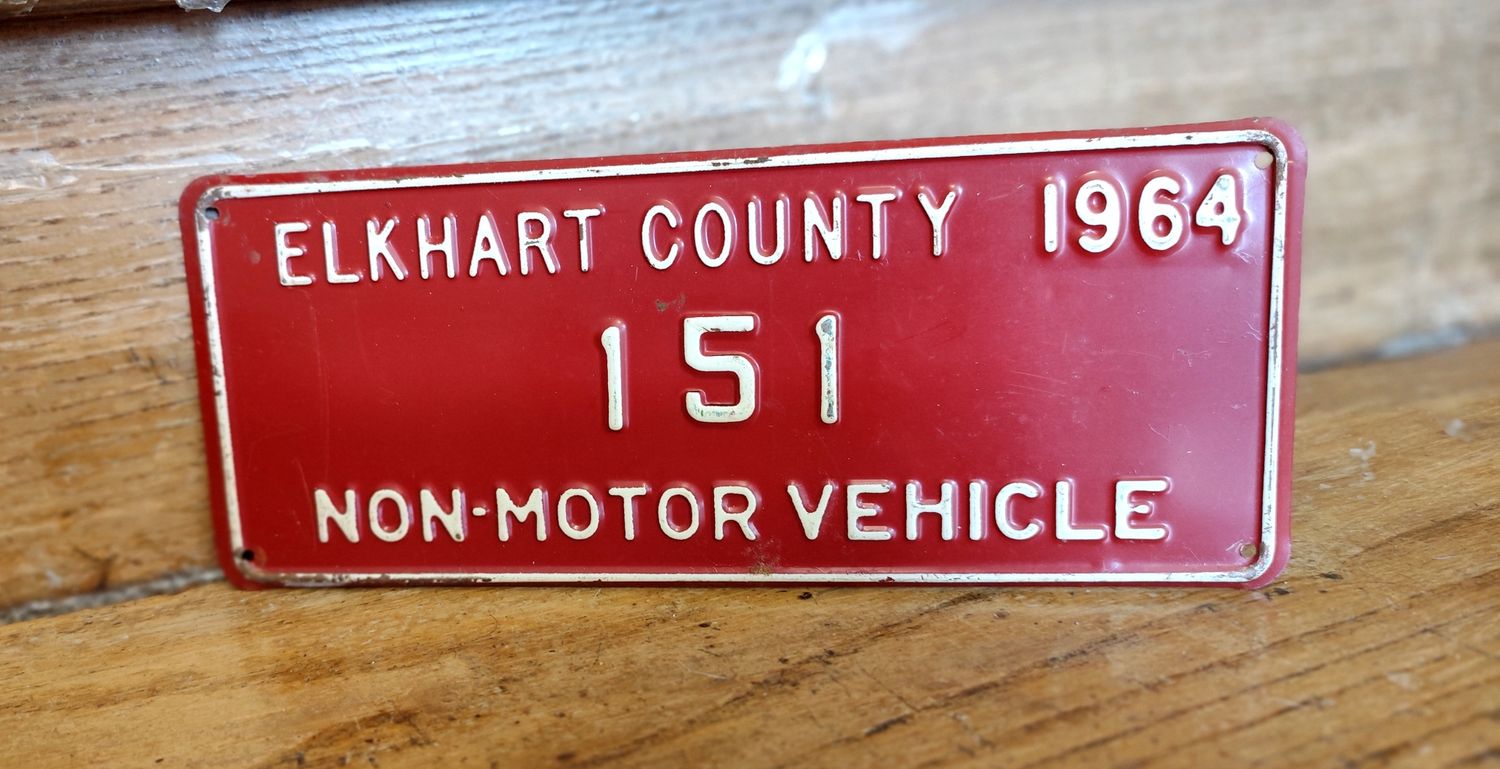 PLAQUE D&#39;IMMATRICULATION AMISH 1964