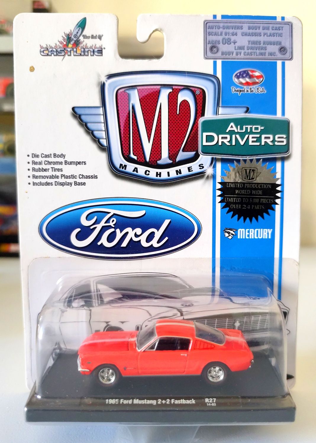 MINIATURE M2 MACHINE FORD MUSTANG1965  1/64
