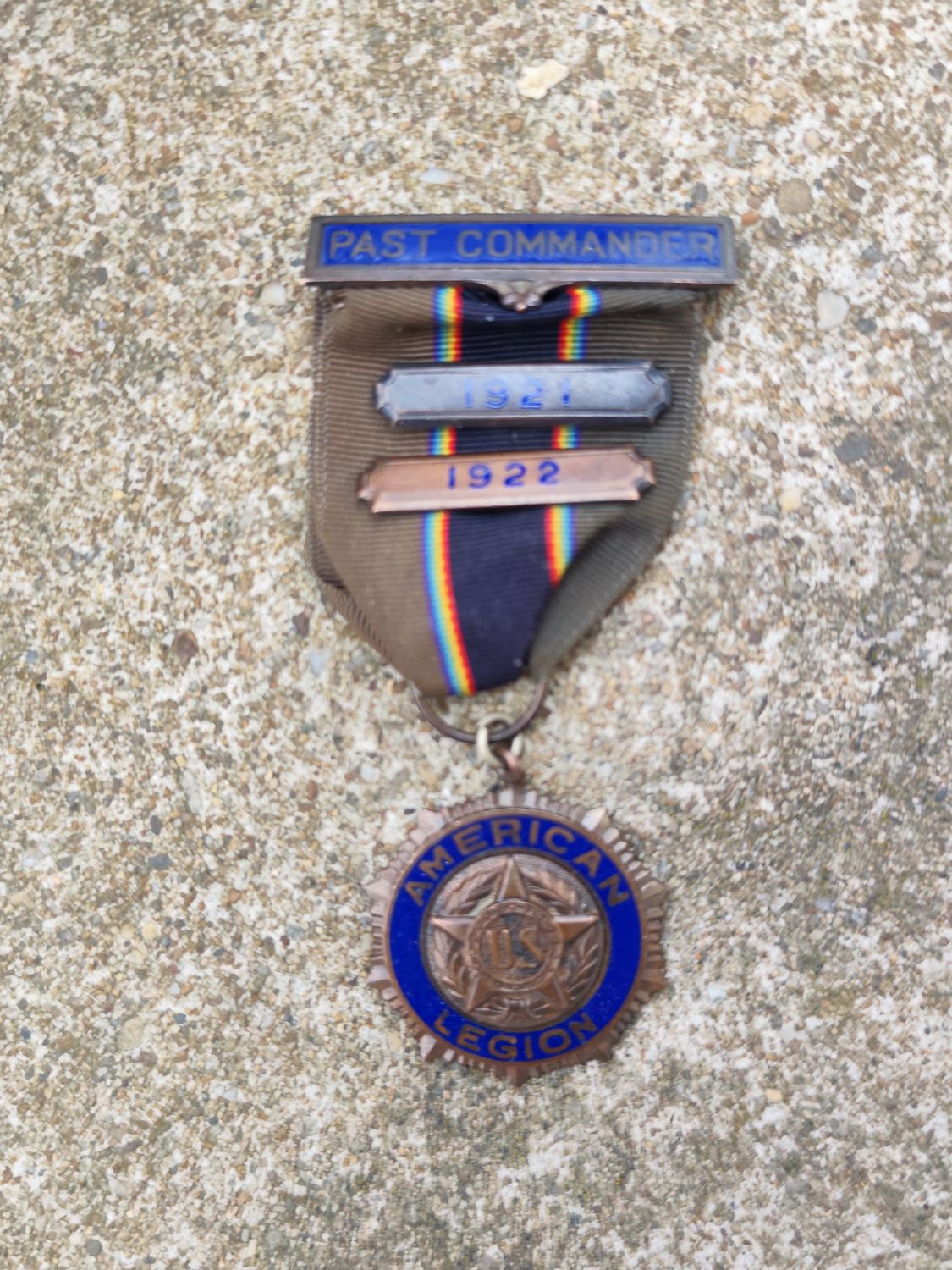 MÉDAILLE DE LA LÉGION AMÉRICAINE PAST COMMANDER 1921 🏅🇺🇸