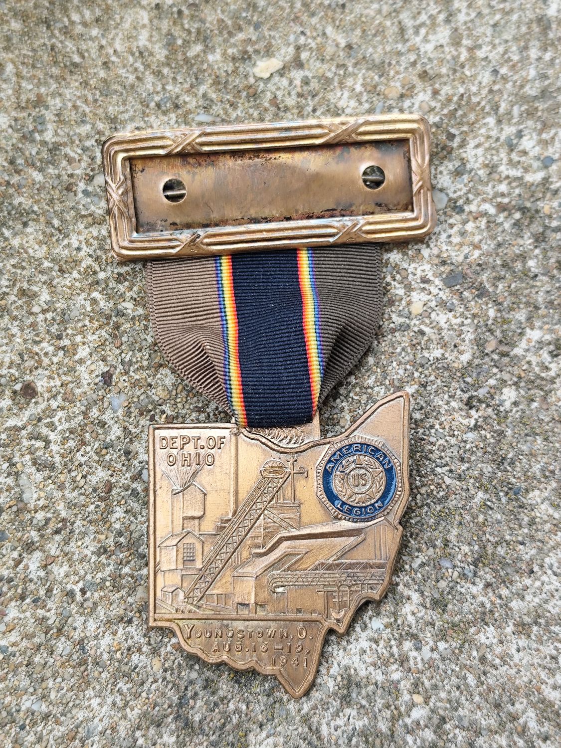 MÉDAILLE DE LA LÉGION AMÉRICAINE DE 1941 OHIO 