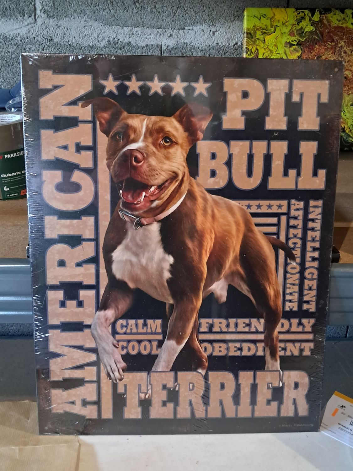 PLAQUE PIT BULL MADECIN USA