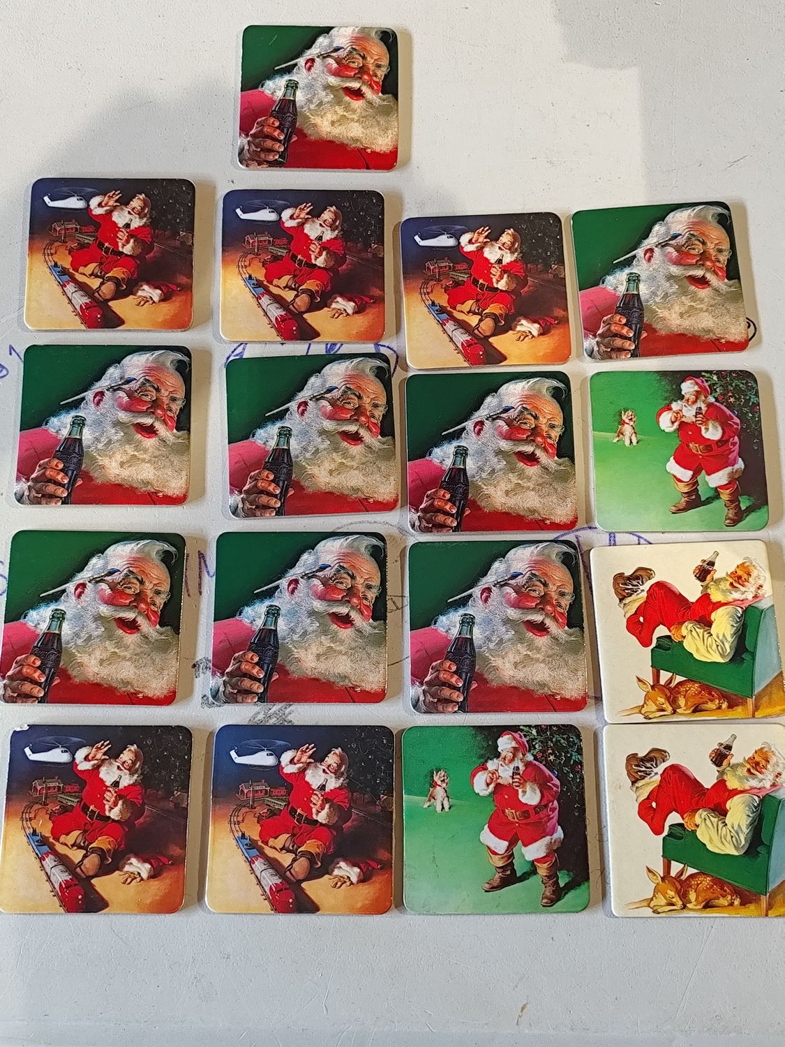 17 DESSOUS DE VERRE COCA-COLA