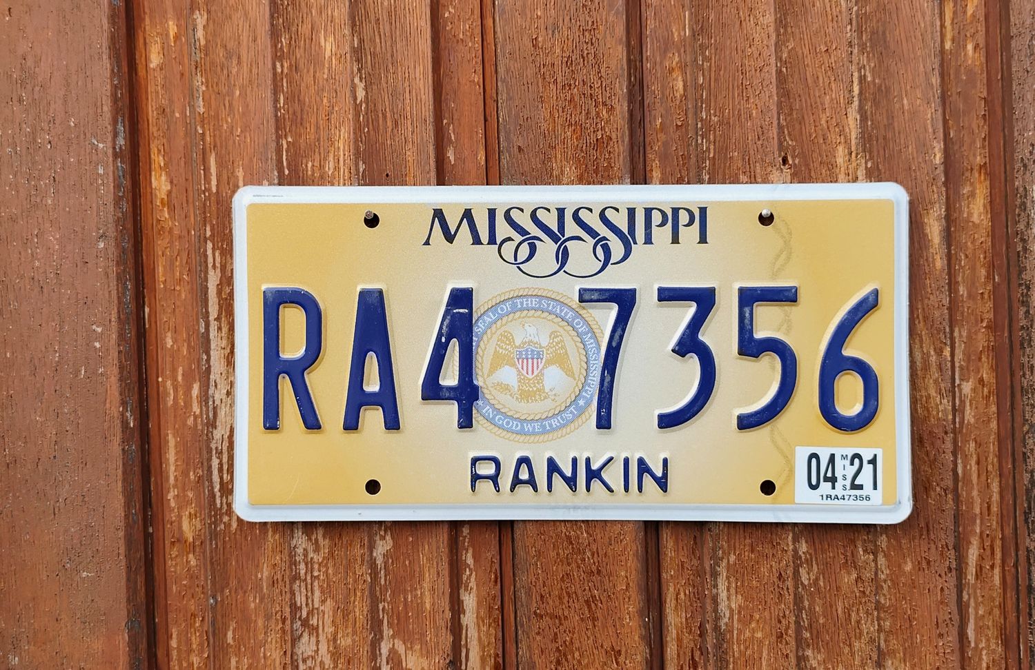 PLAQUE DU MISSISSIPPI GOLD