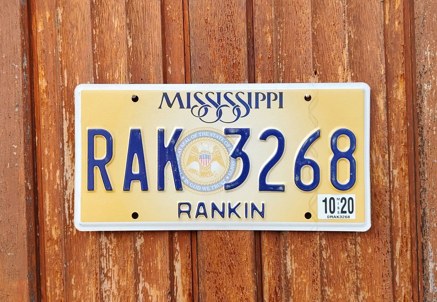 PLAQUE DU MISSISSIPPI GOLD
