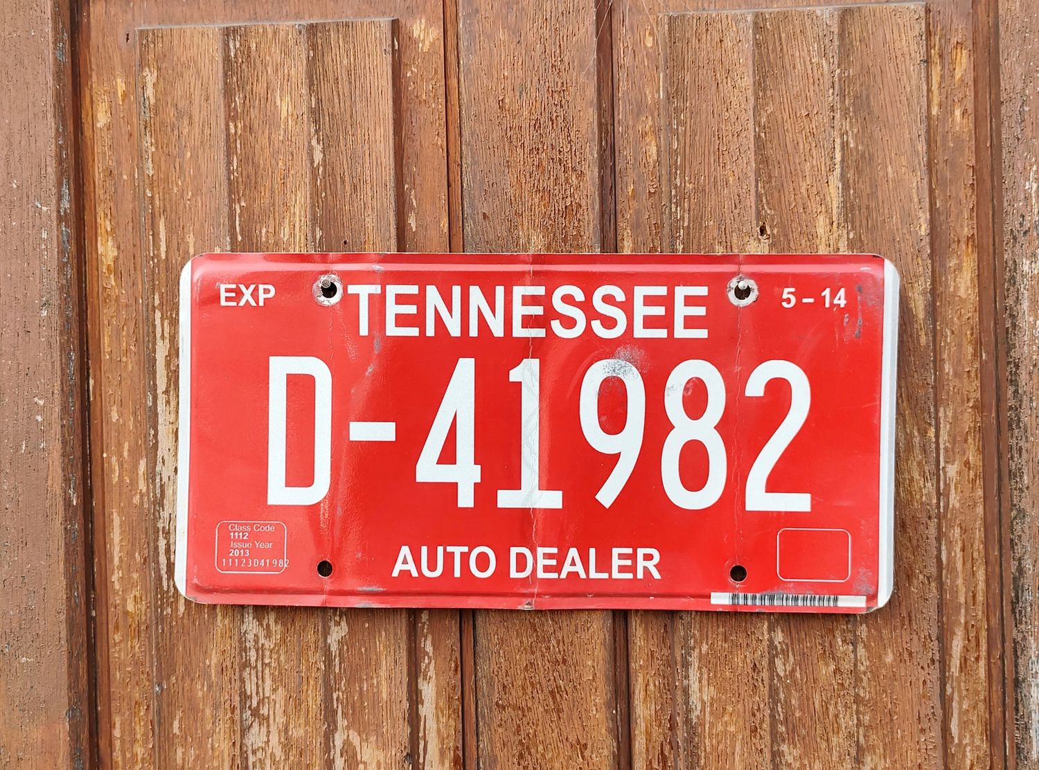 PLAQUE DU TENNESSEE 
