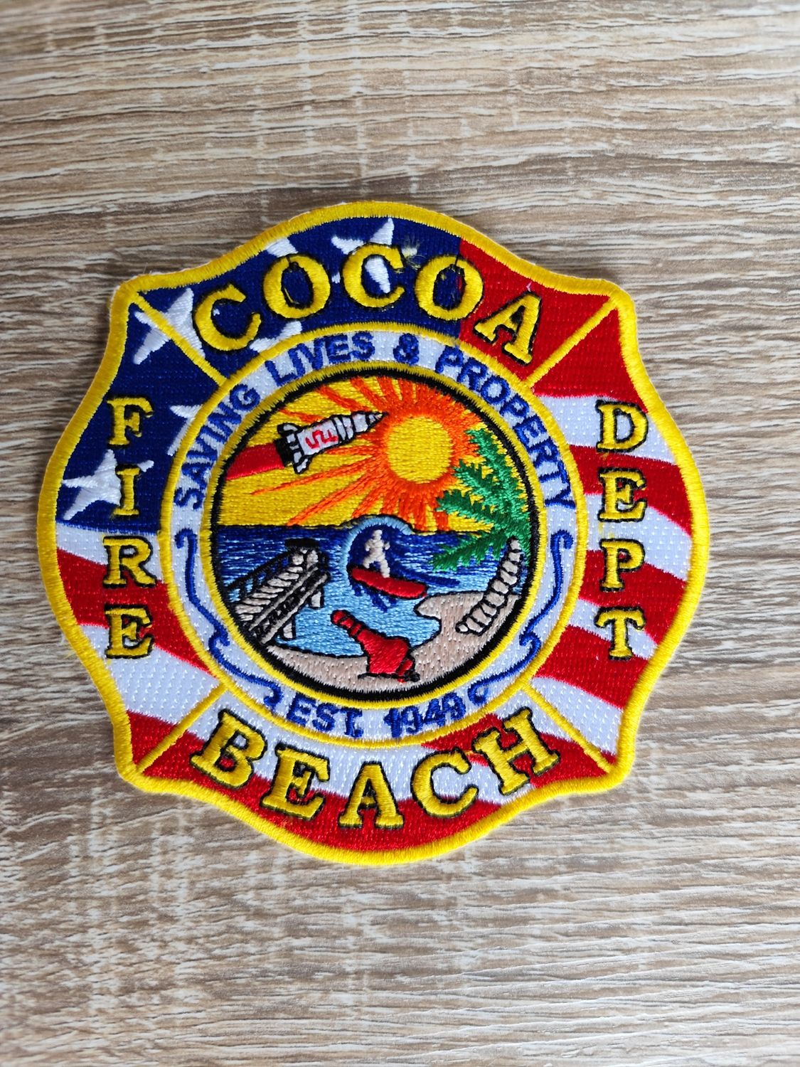 ÉCUSSON DE POMPIER DE COCOA BEACH