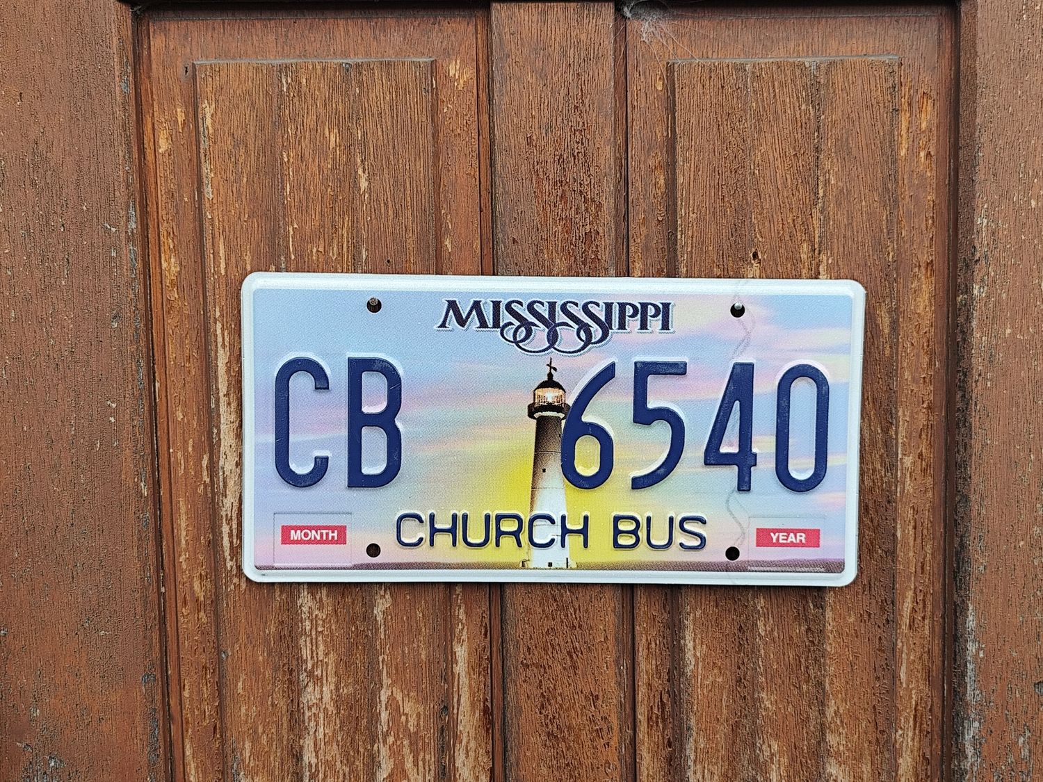 PLAQUE DU MISSISSIPPI CHURCH BUS 