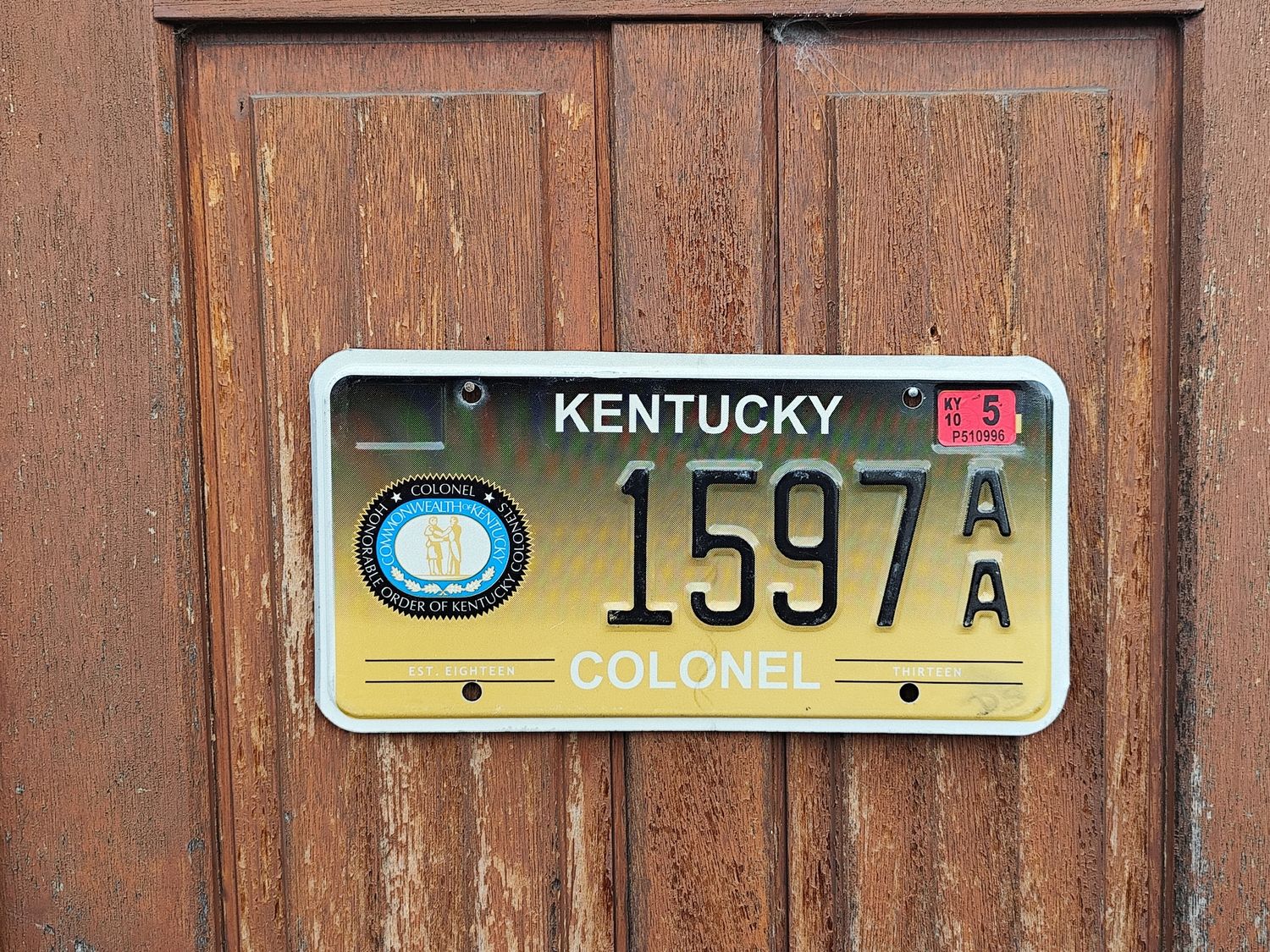 PLAQUE DU KENTUCKY 
