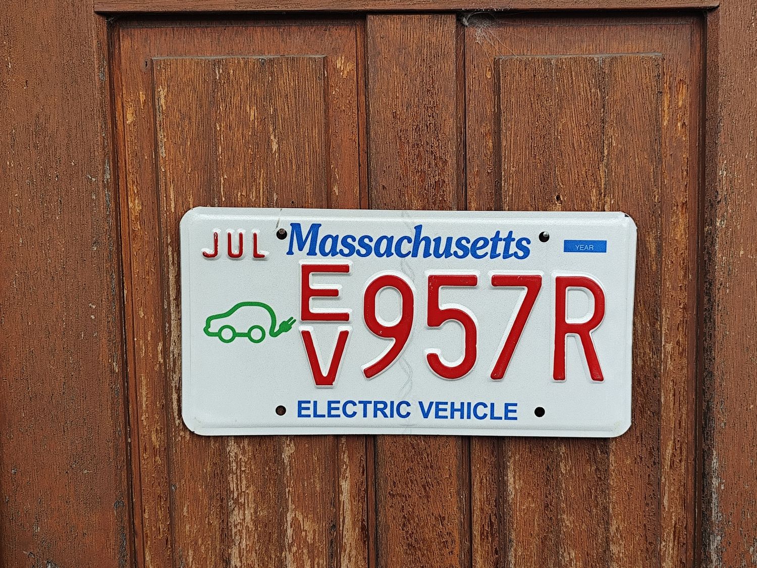 PLAQUE DU MASSACHUSETTS VOITURE ÉLECTRIQUE 