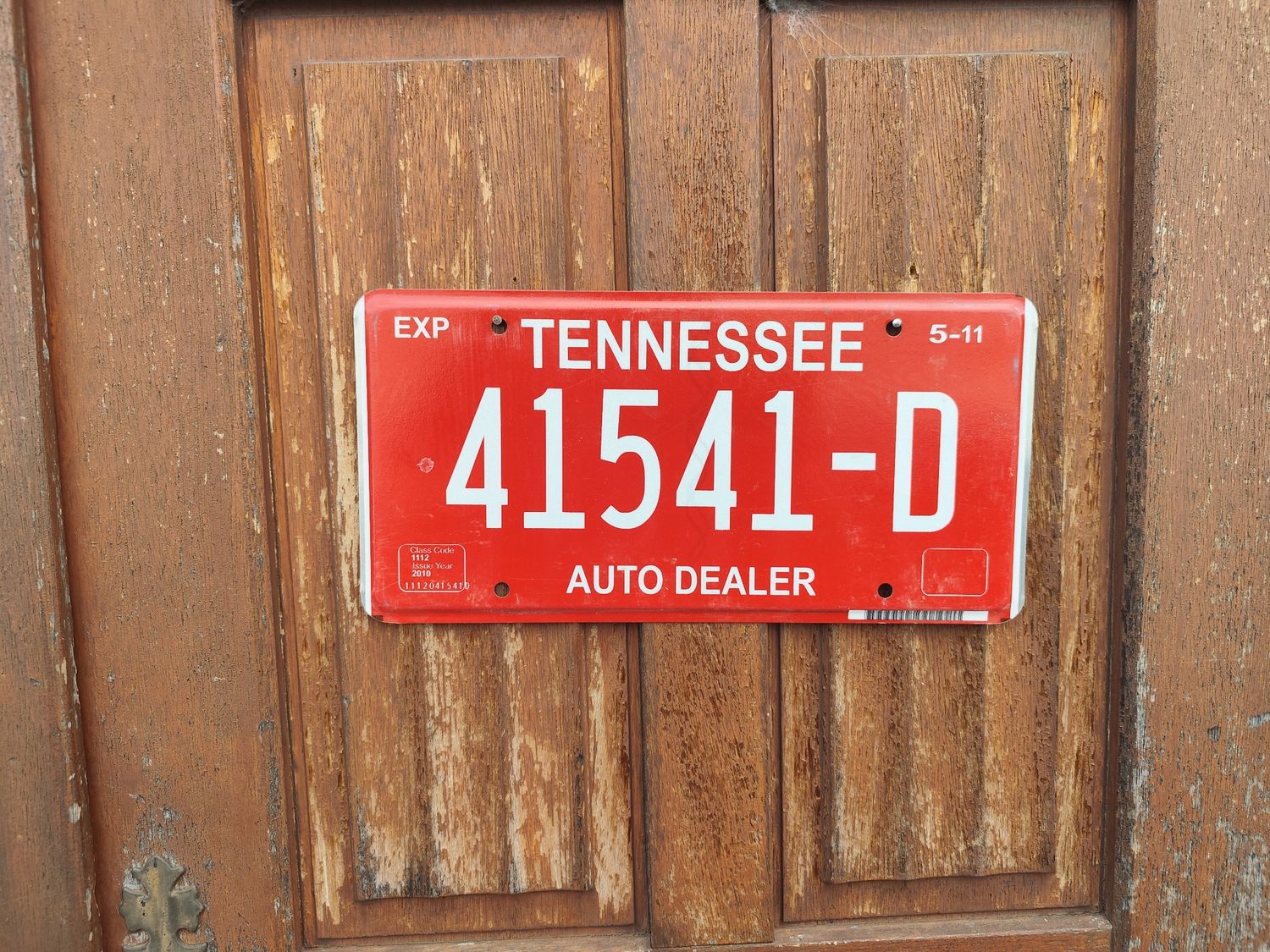 PLAQUE DU TENNESSEE 