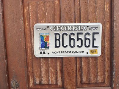 PLAQUE GÉORGIE FIGHT BREAST CANCER 
