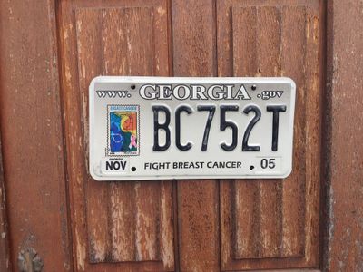 PLAQUE GÉORGIE FIGHT BREAST CANCER 