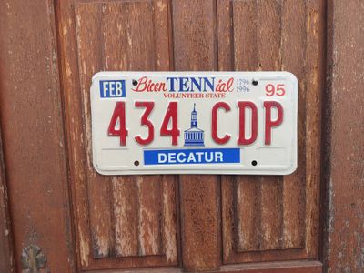 PLAQUE DU TENNESSEE 