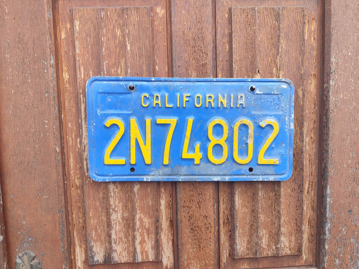 PLAQUE CALIFORNIA BLEUE