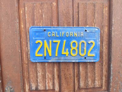 PLAQUE CALIFORNIA BLEUE