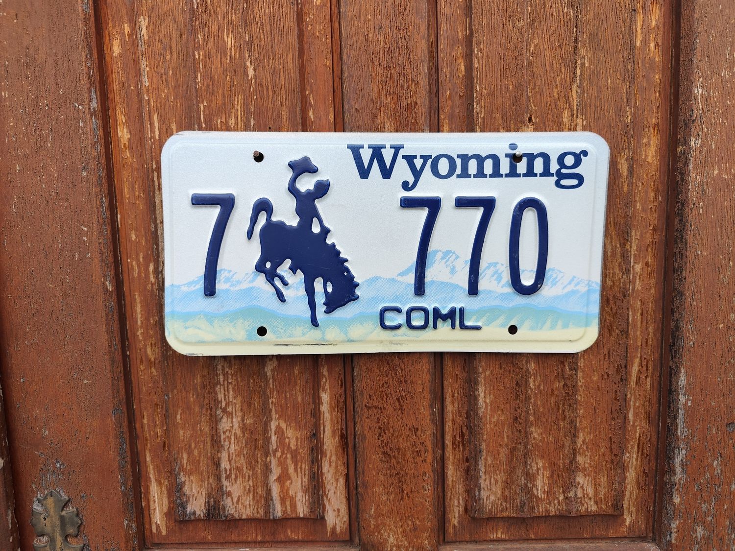 PLAQUE DU WYOMING ET SON COWBOY