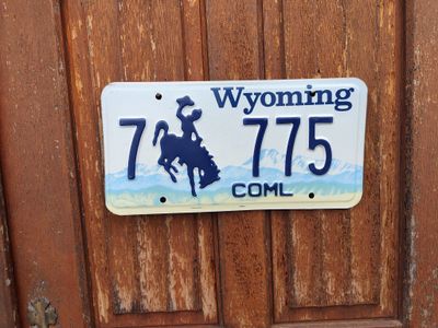 PLAQUE DU WYOMING ET SON COWBOY