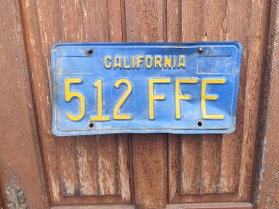 PLAQUE CALIFORNIA BLEUE