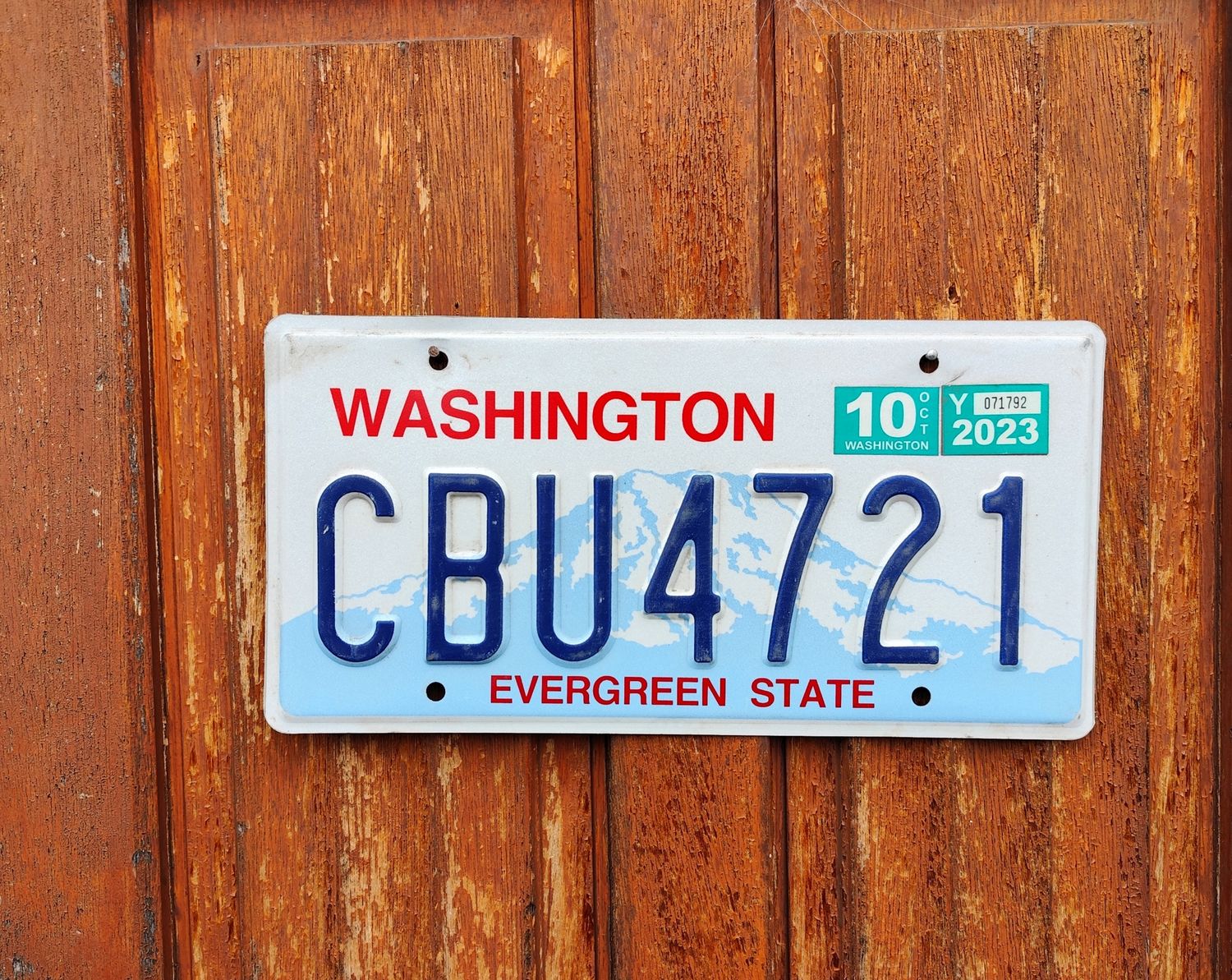 PLAQUE DE L&#39;ÉTAT DE WASHINGTON