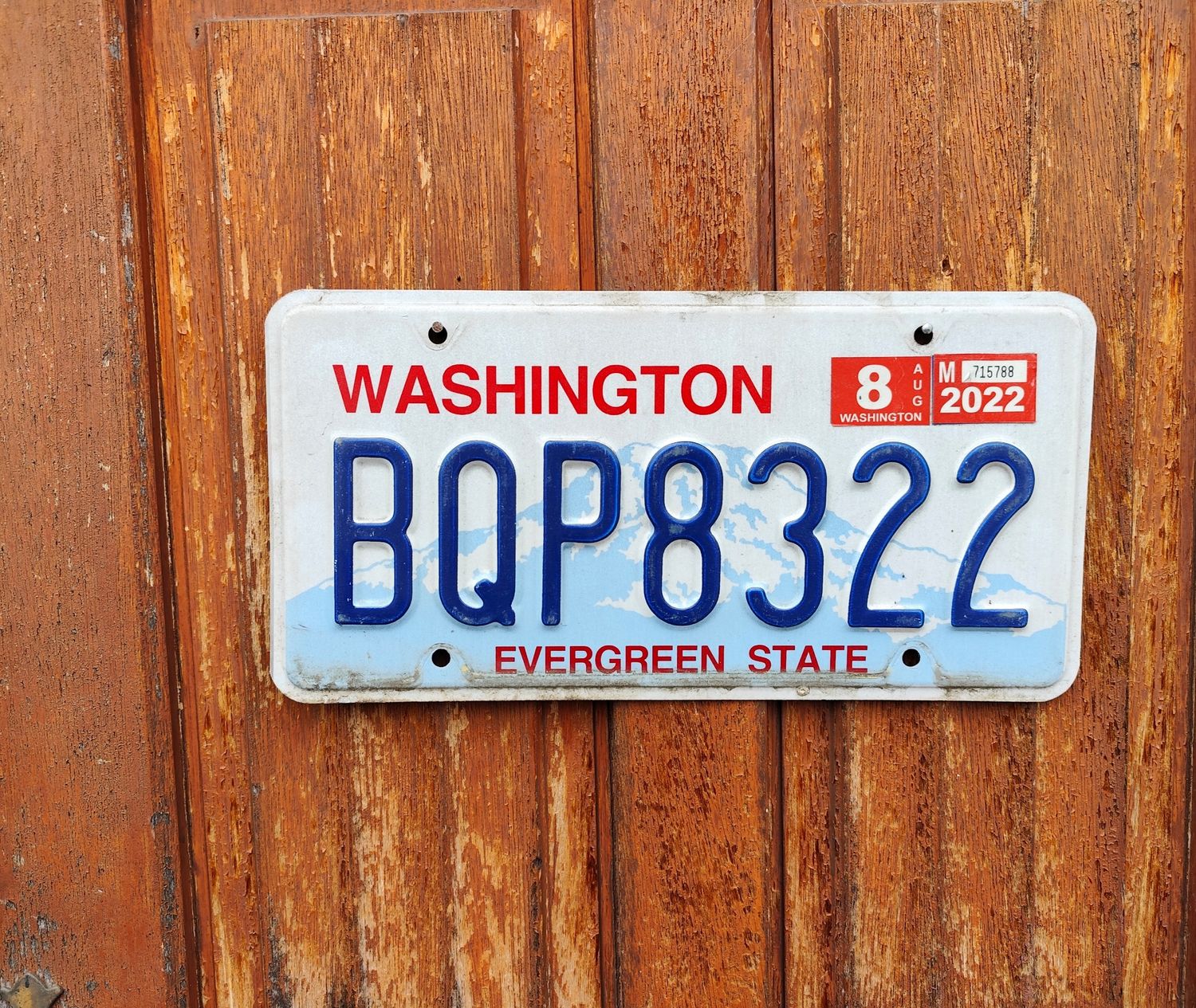 PLAQUE DE L&#39;ÉTAT DE WASHINGTON