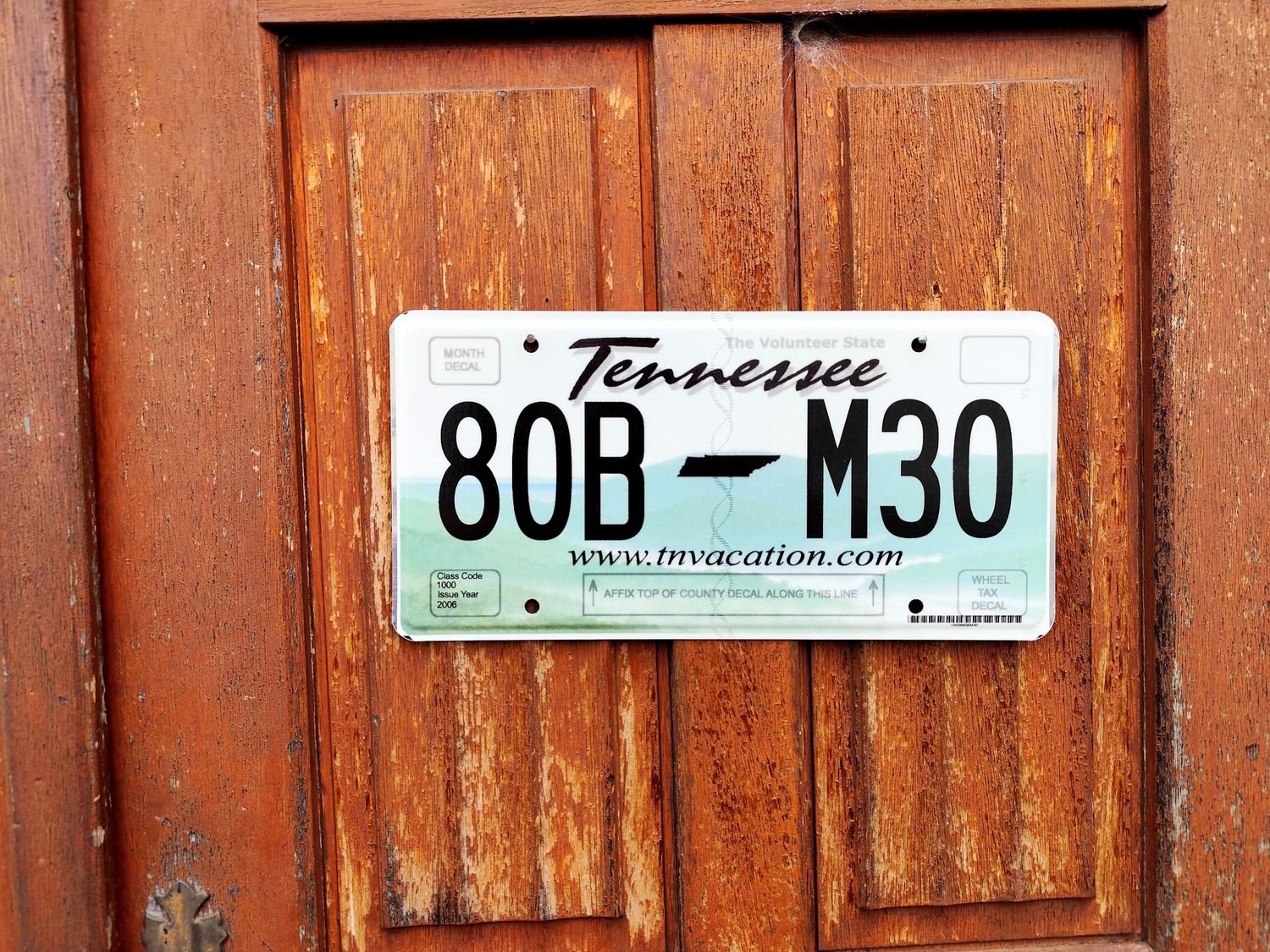 PLAQUE DU TENNESSEE 