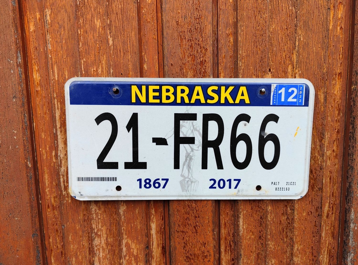 PLAQUE DU NEBRASKA 